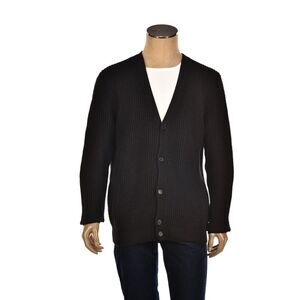 Manrico Cashmere V-Neck Button Up Thick Knit Cardigan